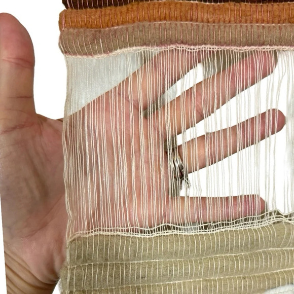 Peru Alpaca Coiled Wool Tapestry Peruvian Women Hand Woven Boho Wall Art Hanging - Picture 5 of 5